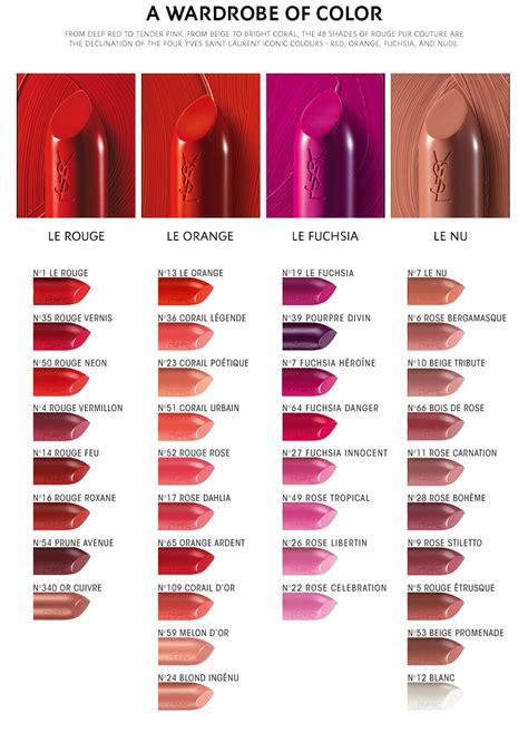 ysl lipstick set of 12|ysl lipstick color chart.